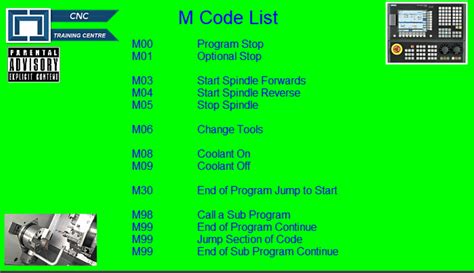 cnc machine m code list hindi|printable m code list.